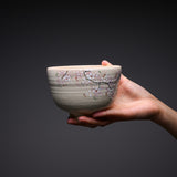 Kyo Kiyomizu Ware Matcha Bowl - Sakura / 京・清水焼 抹茶碗