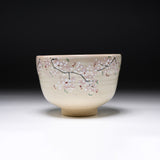 Kyo Kiyomizu Ware Matcha Bowl - Sakura / 京・清水焼 抹茶碗