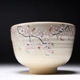 Kyo Kiyomizu Ware Matcha Bowl - Sakura / 京・清水焼 抹茶碗
