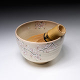 Kyo Kiyomizu Ware Matcha Bowl - Sakura / 京・清水焼 抹茶碗