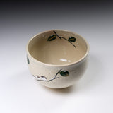 Kyo Kiyomizu Ware Matcha Bowl - Sparrow on a Branch / 京・清水焼 抹茶碗