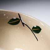 Kyo Kiyomizu Ware Matcha Bowl - Sparrow on a Branch / 京・清水焼 抹茶碗