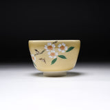 Kyo Kiyomizu Ware Matcha Bowl - Birdsong Blossoms / 京・清水焼 抹茶碗