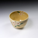 Kyo Kiyomizu Ware Matcha Bowl - Birdsong Blossoms / 京・清水焼 抹茶碗