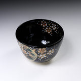 Kyo Kiyomizu Ware Matcha Bowl - Sakura at Night / 京・清水焼 抹茶碗
