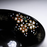 Kyo Kiyomizu Ware Matcha Bowl - Sakura at Night / 京・清水焼 抹茶碗