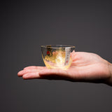 Yachiyo Edo Glass Sake Cup 60ml - Gold / 江戸硝子 八千代