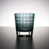 Yamada Glass - Crystal Glass Rock Glass -  縁繋ぎ - Emerald Green