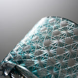 Yamada Glass - Crystal Glass Rock Glass -  縁繋ぎ - Emerald Green