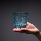 Yamada Glass - Crystal Glass Rock Glass -  縁繋ぎ - Emerald Green