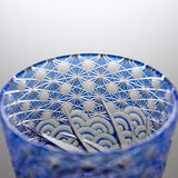 Yamada Glass - Crystal Glass Rock Glass - 漣 - Sazanami - Blue