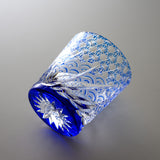 Yamada Glass - Crystal Glass Rock Glass - 漣 - Sazanami - Blue