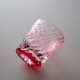 Yamada Glass - Crystal Glass Rock Glass - 漣 - Sazanami - Red
