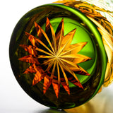 Yamada Glass - Crystal Glass Rock Glass - 漣 - Sazanami - Amber Green