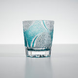 Yamada Glass - Crystal Glass Rock Glass - Wave - Green