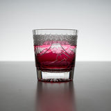 Yamada Glass - Crystal Glass Rock Glass - Mt Fuji - Red