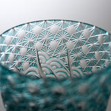 Yamada Glass - Crystal Glass Rock Glass - 漣 - Sazanami - Green