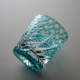 Yamada Glass - Crystal Glass Rock Glass - 漣 - Sazanami - Green
