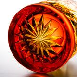 Yamada Glass - Crystal Glass Rock Glass - 漣 - Sazanami - Amber Red
