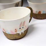 Yamano Usagi Handmade Rabbit Soup Mug - Vanilla / 山野うさぎ