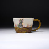 Yamano Usagi Handmade Rabbit Soup Mug - Cocoa / 山野うさぎ