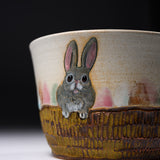 Yamano Usagi Handmade Rabbit Soup Mug - Cocoa / 山野うさぎ