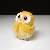 Shigaraki Ware Lucky Owl Ornament "Lemon" - 12 cm / 信楽焼