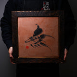 Youna Matsushita Japanese Calligraphy Premium Wooden Frame - "無" - Mu - 30 cm /  - 松下夕那