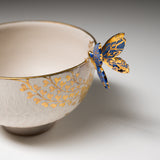 Butterfly Hand made Matcha Bowl - Petal Dance