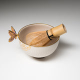 Butterfly Hand made Matcha Bowl - Petal Dance