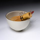 Butterfly Handmade Matcha Bowl - Option #1 / 蝶々碗 小野穣