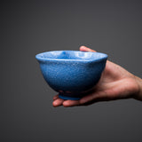 INOME Heart Hand made Matcha Bowl - Azure Crackle