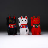 Seto ware Lucky Ornament - Beckoning Cat - Large White / 縁起玩具