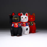 Seto ware Lucky Ornament - Beckoning Cat - Large White / 縁起玩具