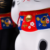 Seto ware Lucky Ornament - Beckoning Cat - Large White / 縁起玩具