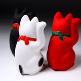 Seto ware Lucky Ornament - Beckoning Cat - Large White / 縁起玩具