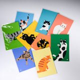 Kyoto Karasuma Roku-Hichido Handmade Post Card / 猫の切り絵 ポストカード