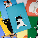 Kyoto Karasuma Roku-Hichido Handmade Post Card / 猫の切り絵 ポストカード