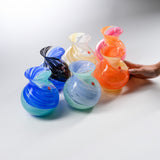 Hanashizuku Bouquet Glass Vase - Pink x Orange / 津軽びいどろ 花瓶