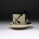 Hiroyuki Onuki - Calligraphy Series - Cup and Saucer / 大貫博之