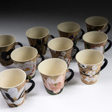 Hiroyuki Onuki - Engraving Flower Series - Mug Cup - Sasanqua Camellia / 大貫博之 山茶花