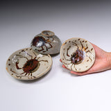 Zoho Kiln Crab Small Plate - 12.5 cm / 蔵珍窯 蟹文 小皿
