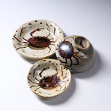 Zoho Kiln Crab Small Plate - 12.5 cm / 蔵珍窯 蟹文 小皿