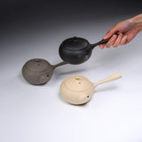 JINSUI Tokoname ware Teapot 250 ml - TOKI Hira series - Sumikuro / 人水 常滑急須