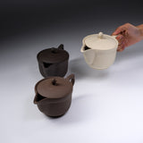 JINSUI Tokoname ware Teapot 250 ml - Pelican series - Off white / 人水 常滑急須