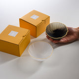 Sugahara Handmade Glassworks - Kikka Frosted Bowl - Large Black / 菅原工芸硝子 Sghr