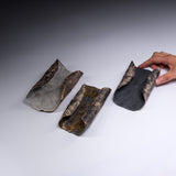 USUKI Ware Handmade Lotus Leaf Tea Holder - Gold Glaze / 臼杵焼