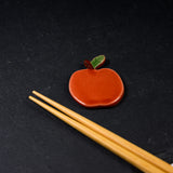 Mino ware Red Apple Chopstick Rest / りんごの箸置き
