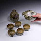 Kutani ware Sake Set - Bell Flower / 九谷焼 酒器セット