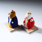 Seto ware Year of Horse Lucky Ornament - Right Hand / 縁起玩具